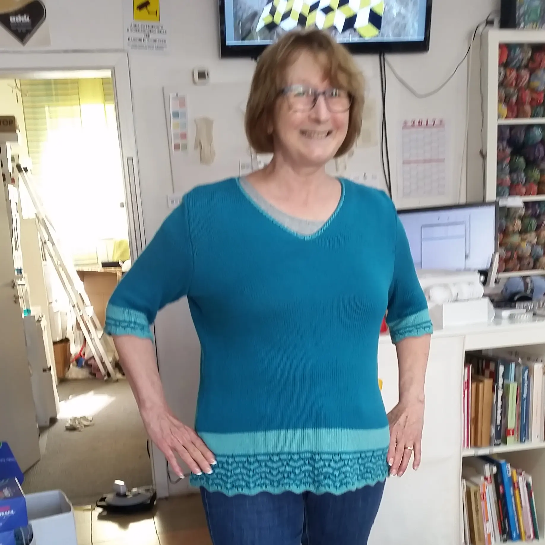 Bild Christa Christa berechnet ihre Pullover mit JustKnit